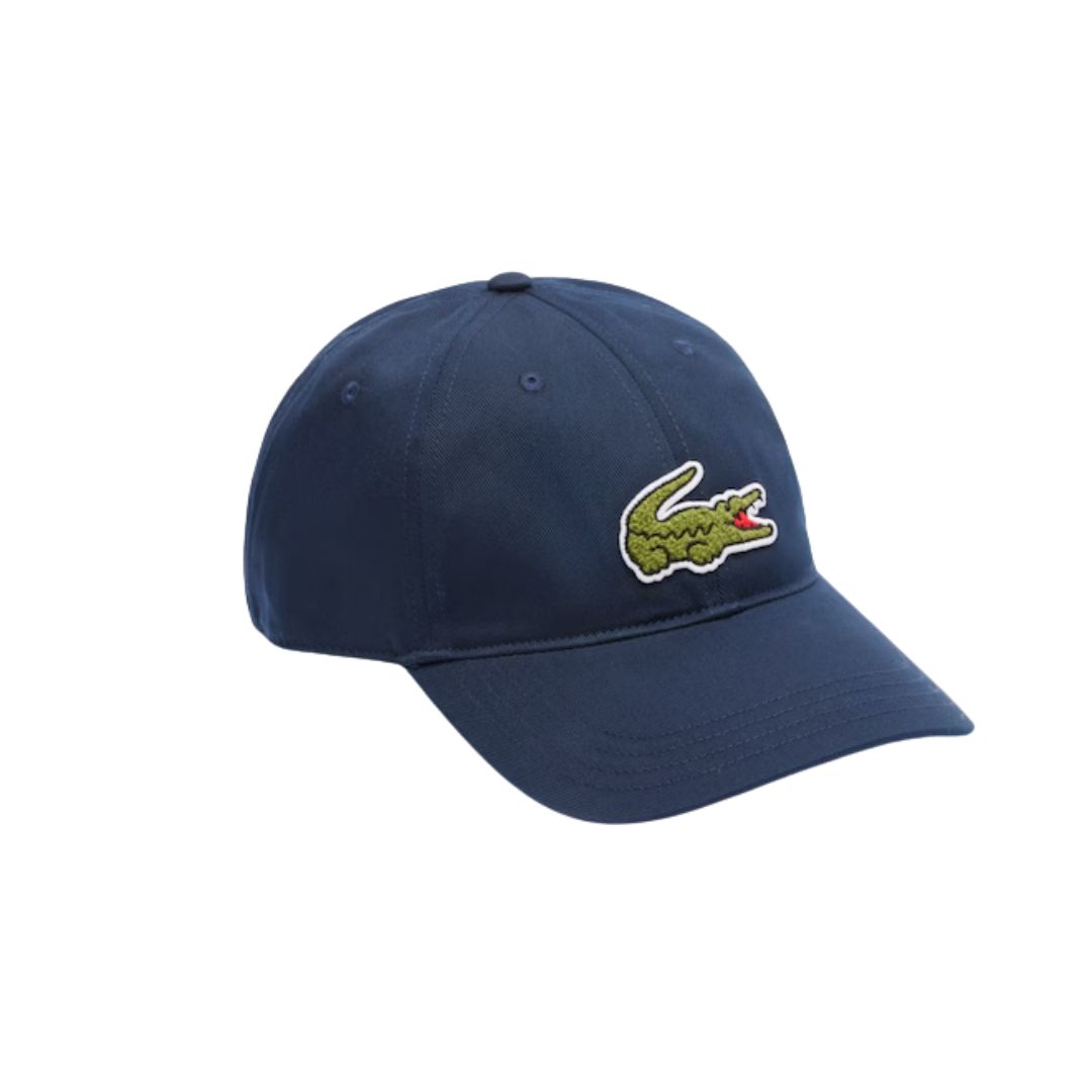 Lacoste Crocodile Badge Cotton Twill Cap Navy